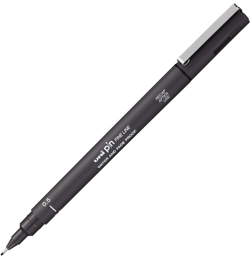 UNİ DRAWING PEN PIN05-200 0.5 KOYU GRİ