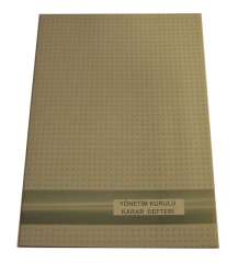 DİLMAN YÖNETİM KURUL KARAR DEFTERİ KARTON KAPAK 22.5x31.5 40 YP NUMARALI 5371