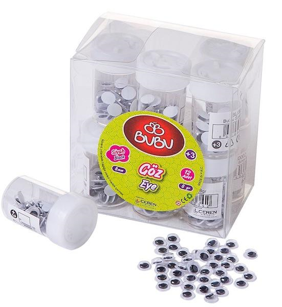 BU-BU OYNAR GÖZ SİYAH 8 MM 8GR GZ0002