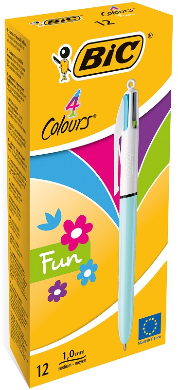 BIC TÜKENMEZ KALEM 4 RENK FUN 12 Lİ MAVİ 982870