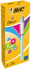 BIC TÜKENMEZ KALEM 4 RENK FUN 12 Lİ MAVİ 982870