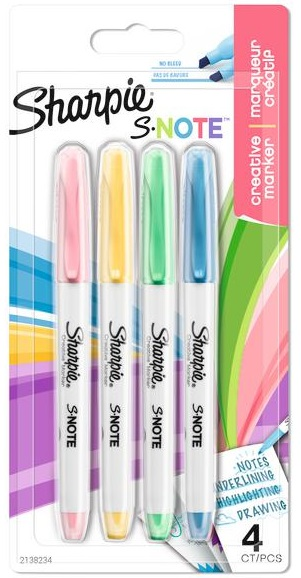 SHARPIE MARKÖR SNOTE SET KREATİF KESİK UÇ  4 LÜ KARIŞIK 2138234
