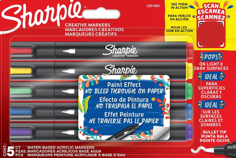 SHARPIE CREATIVE AKRİLİK MARKÖR SET 5 Lİ 2201069
