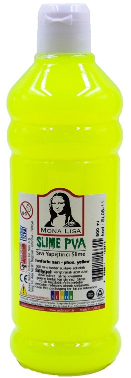 SÜDOR SLIME 500 ML FOSFORLU SARI SL05-11