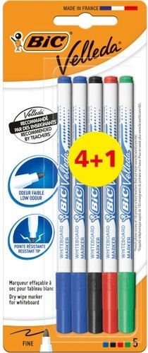 Bic Beyaz Tahta Kalemi Velleda 5 Li Blister 1721  Karışık Renk 9126451