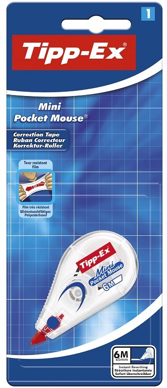 TIPP-EX ŞERİT SİLİCİ MINI POCKET MOUSE 4.2 MM x 6 MT 1 Lİ BLS. 8128704
