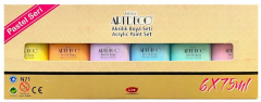 ARTDECO AKRİLİK BOYA SETİ 6x75 ML PASTEL RENKLER Y-070I-AS2