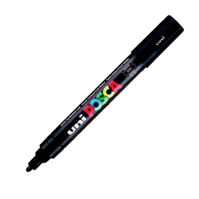UNİ POSTER MARKÖRÜ POSCA 1.8-2.5 PC-5M SİYAH