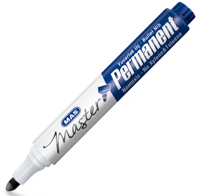 MAS PERMANENT MARKÖR YUVARLAK UÇ MAVİ 6406
