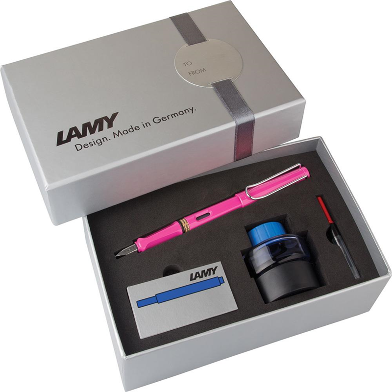 LAMY DOLMA KALEM SAFARI SETİ PEMBE M UÇ 13PDS-M