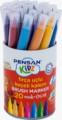 PENSAN KİDZ KEÇELİ KALEM 4000 20 RENK FIRÇA UÇLU
