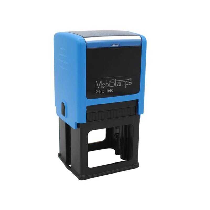 MOBİSTAMPS KAŞE KARE 940 MAVİ KEÇELİ