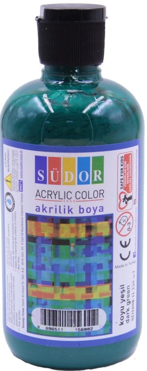 SÜDOR AKRİLİK BOYA 250 ML KOYU YEŞİL SD1008-11