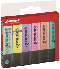 PENMARK FOSFORLU KALEM SET PASTEL 6 LI HS 505 6P