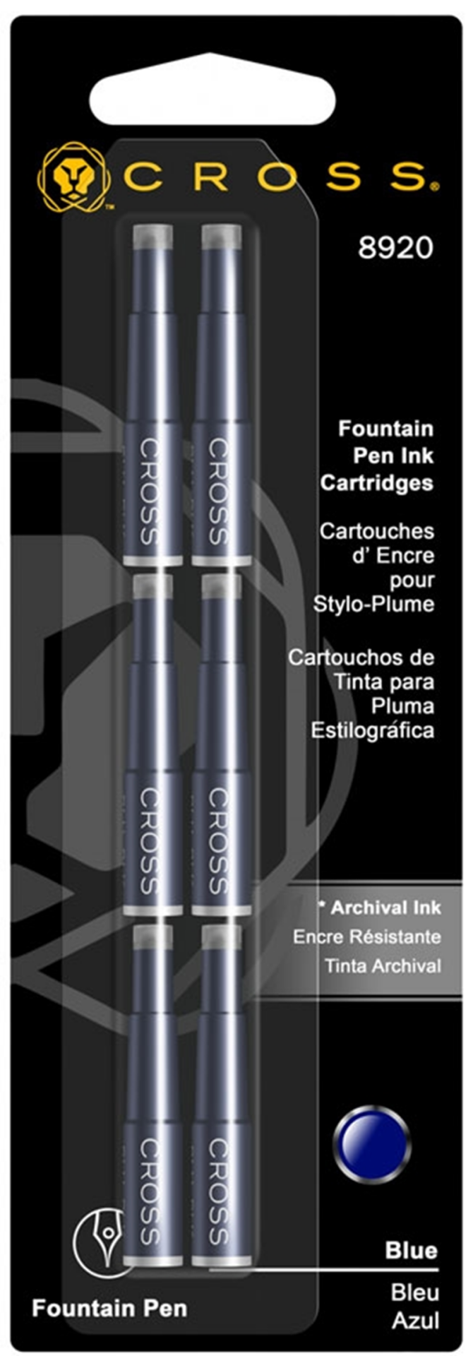 CROSS DOLMA KALEM KARTUŞU MAVİ 6 LI 8920D