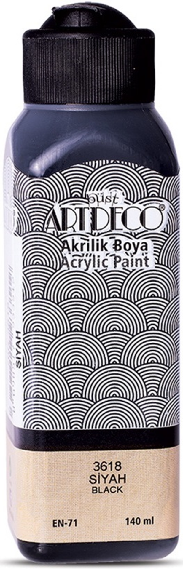 ARTDECO AKRİLİK BOYA 140 ML SİYAH Y-070R-3618