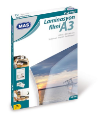 MAS LAMİNASYON FİLMİ 125 MIC. A3 10 7707