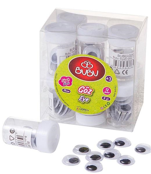 BU-BU OYNAR GÖZ SİYAH 18 MM 8GR BUBU-GZ0005