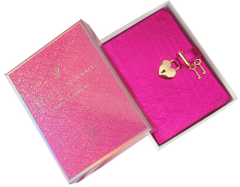 VJ DEFTER HUSH HUSH KİLİTLİ METALİK KUTULU 13x18 Cm. 80 Gr. 160 YP. ÇİZGİLİ METALİK LİLA 1027