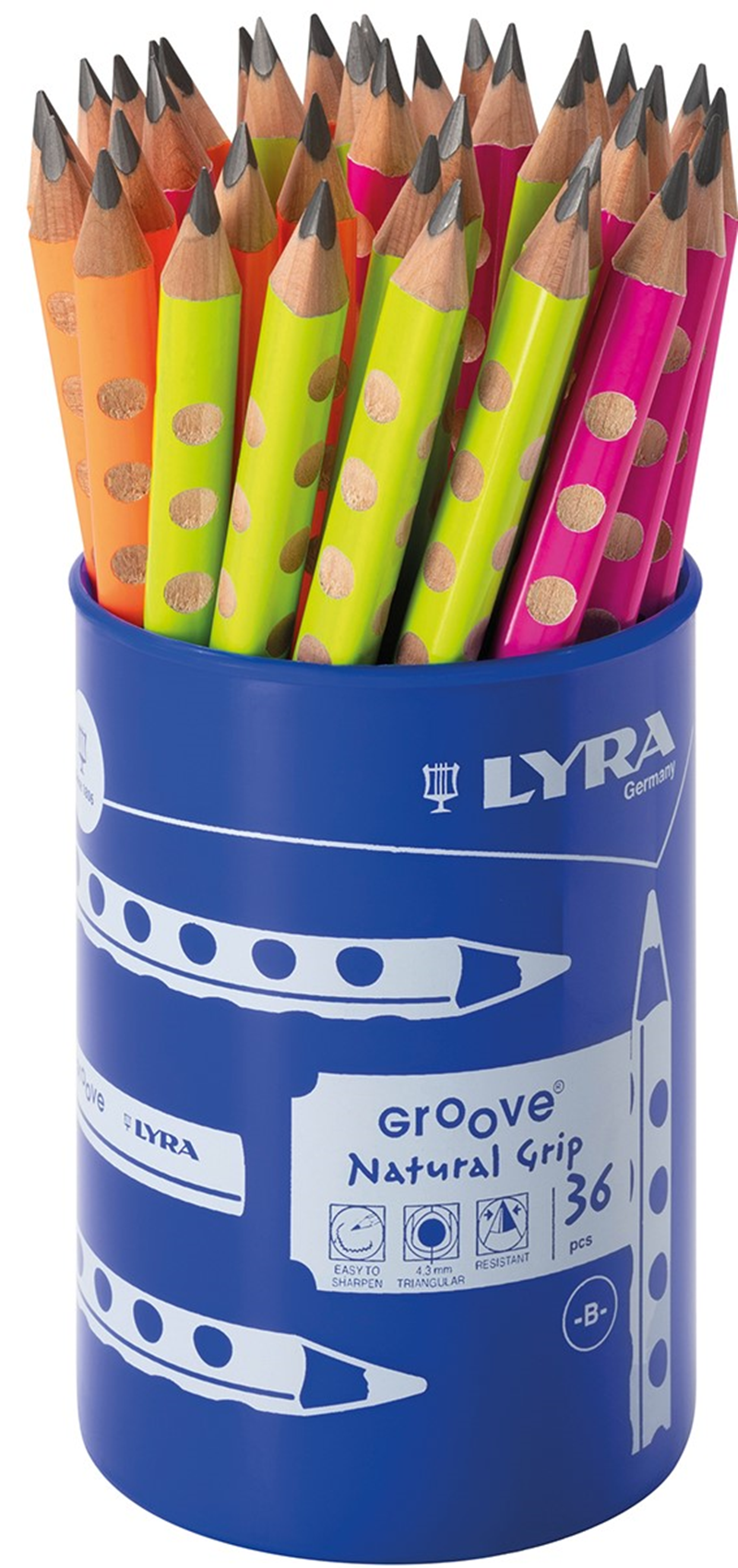 LYRA KURŞUN KALEM GROOVE BAŞLANGIÇ B NEON KAPLAMALI 36 LI L1873365