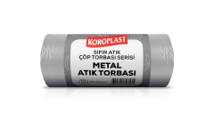 KOROPLAST ÇÖP TORBASI SIFIR ATIK METAL ATIKLARI AÇIK GRİ JUMBO 80x110 650 GR 10 LU 40 MİC. ST01500534