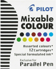 PILOT KALİGRAFİ KALEMİ PARALEL PEN  YEDEĞİ 12 Lİ KARIŞIK RENK IC-P3-AST
