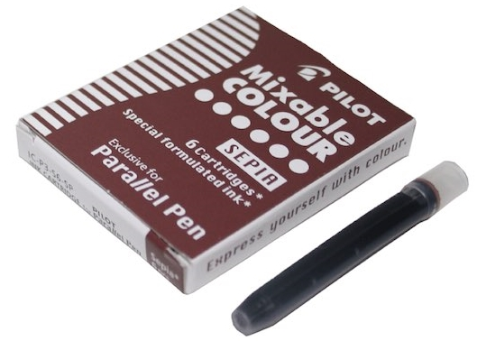 PILOT KALİGRAFİ KALEMİ PARALEL PEN  YEDEĞİ 6 LI SEPIA IC-P3-S6-SP