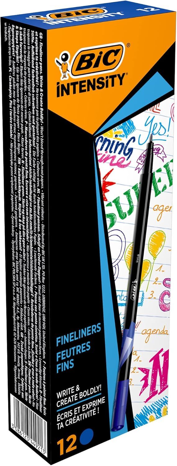 Bic Medium Liner Intensity 12 Li kutu Mavi 964779