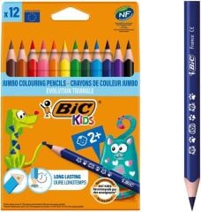 BIC Evolution Üçgen Jumbo 12’li Kuru Boya Seti 8297356