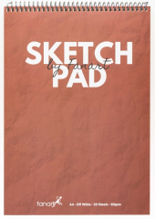 FANART ACADEMY ÇİZİM PAD SKETCH PAD SPİRALLİ A5 80 GR 50 YP BORDO F-8682.A5