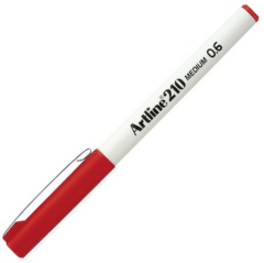 ARTLINE KEÇE UÇLU YAZI KALEMİ 210N 0.6 KIRMIZI A-EK-210N RED
