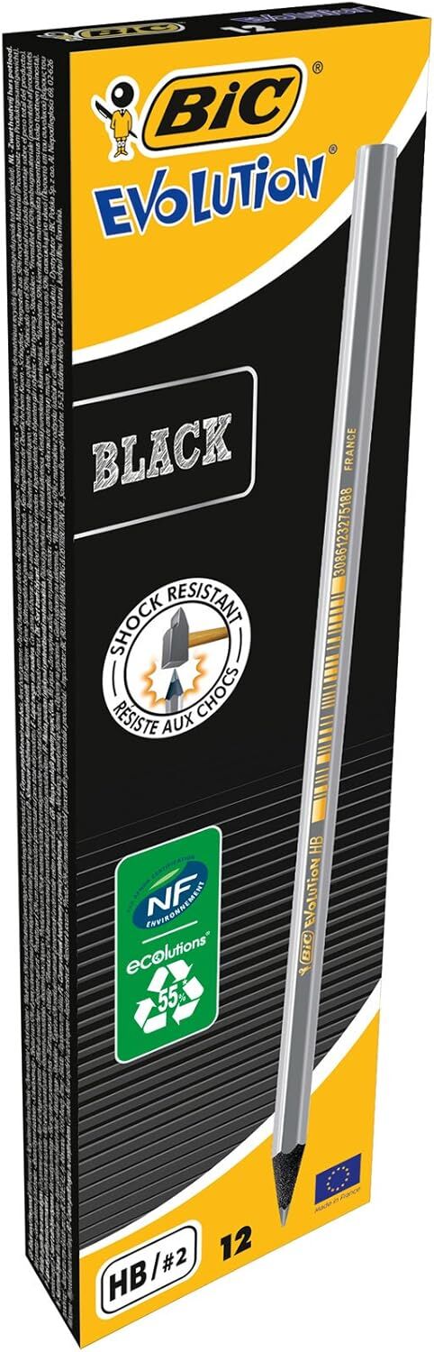 BIC Kurşun Kalem Evolution Siyah ECO 12’li Kutu – 896017