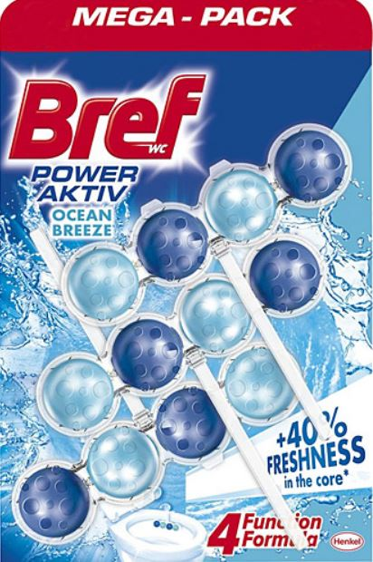 BREF KLOZET KOKUSU POWER AKTIV ÜÇLÜ 12 TOP OKYANUS 150 GR