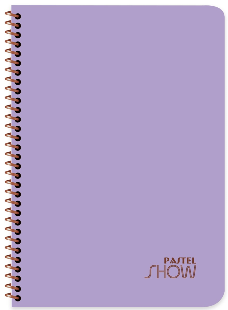 KESKİN DEFTER PASTEL SHOW A4 SPİRALLİ PP KAPAK 72 YP DÜZ 324410-99