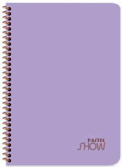 KESKİN DEFTER PASTEL SHOW A4 SPİRALLİ PP KAPAK 72 YP DÜZ 324410-99