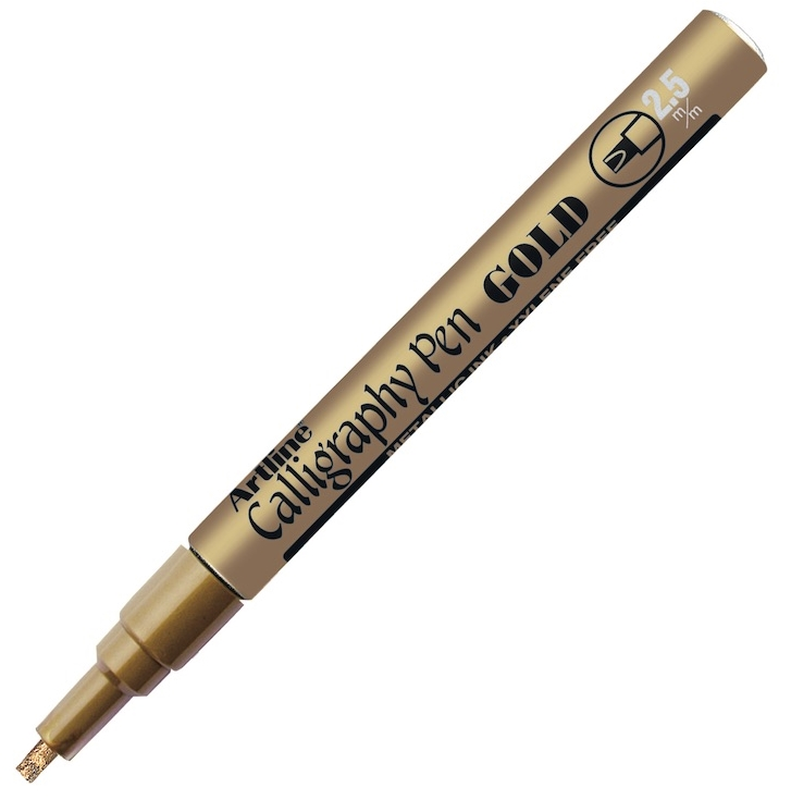 ARTLINE KALİGRAFİ KALEMİ CALLIGRAPHY PEN METALİK 993XF 2.5 ALTIN A-EK-993XF GOLD