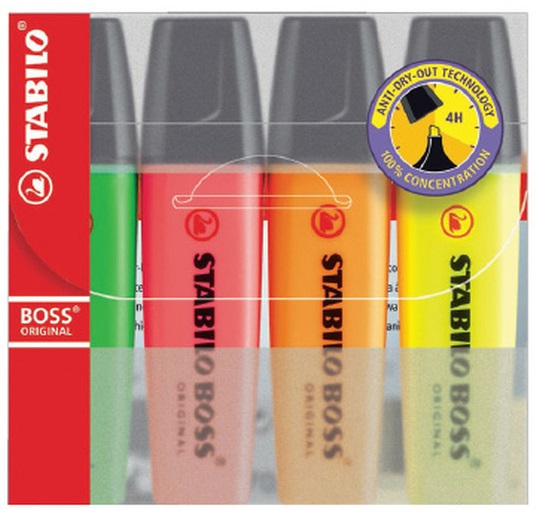 STABILO FOSFORLU KALEM BOSS ORIGINAL SET  4 LÜ 70/4