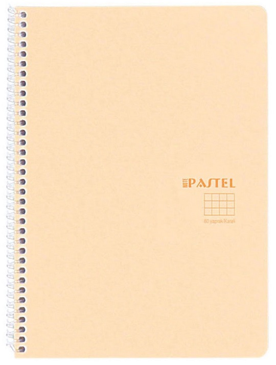 KESKİN DEFTER PASTEL NOTE Z4 SPİRALLİ PP KAPAK 120 YP. KARELİ 327744-99