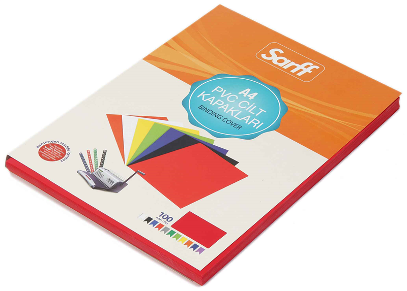 SARFF CİLT KAPAĞI A4 160M PVC OPAK YEŞİL 100 LÜ 15201016