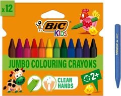 BIC Plastidecor Elleri Kirletmeyen Üçgen Pastel Boya 12 Lİ