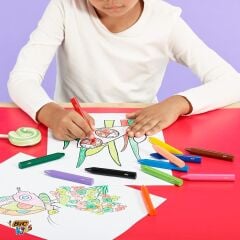 BIC Plastidecor Elleri Kirletmeyen Üçgen Pastel Boya 12 Lİ