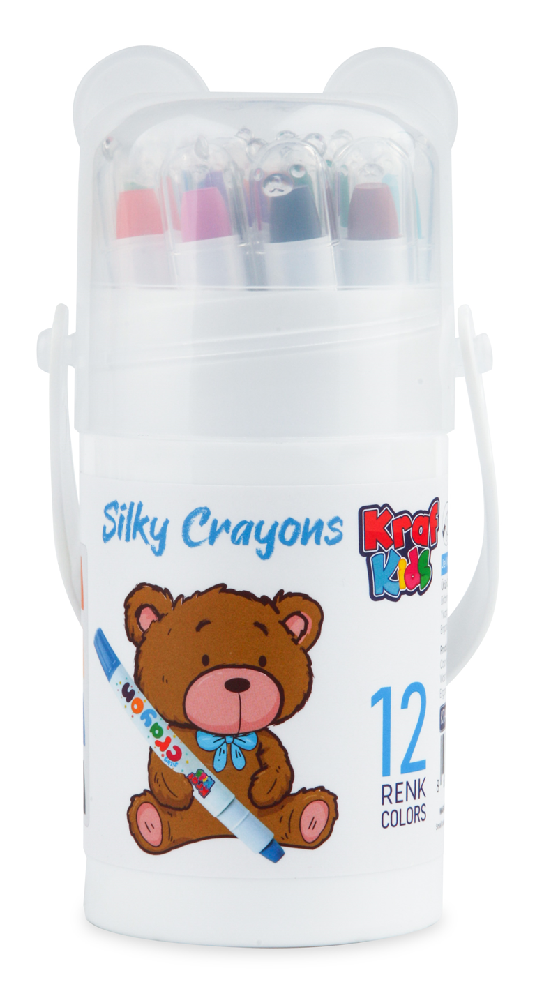 KRAF KIDS PASTEL BOYA SILKY CRAYON 12 LI KK500