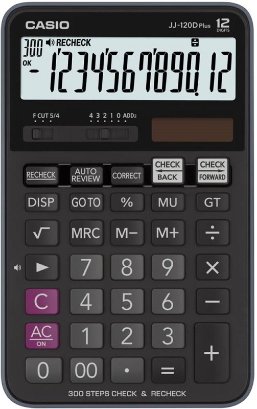 CASIO HESAP MAKİNESİ MASAÜSTÜ JJ-120DPLUS 12 HANE