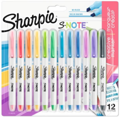 SHARPIE MARKÖR SNOTE SET KREATİF KESİK UÇ 12 Lİ KARIŞIK 2138233