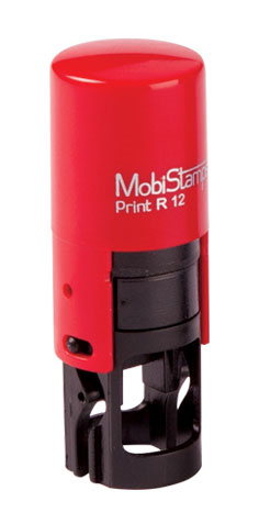 MOBİSTAMPS KAŞE YUVARLAK RC-12 SİYAH KEÇELİ