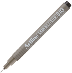 ARTLINE ÇİZİM KALEMİ DRAWING SYSTEM 2303 0.03 SİYAH