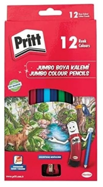 PRITT KURU BOYA JUMBO ÜÇGEN UZUN 12 RENK 1219733