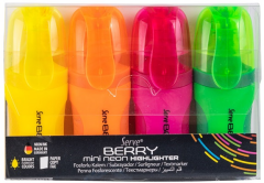 SERVE FOSFORLU KALEM BERRY MİNİ SET 4 LÜ NEON BRMFKP4FR