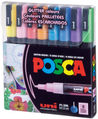 UNİ POSTER MARKÖRÜ POSCA 0.9-1.3 PC-3ML/8C GC SİMLİ 8 Lİ