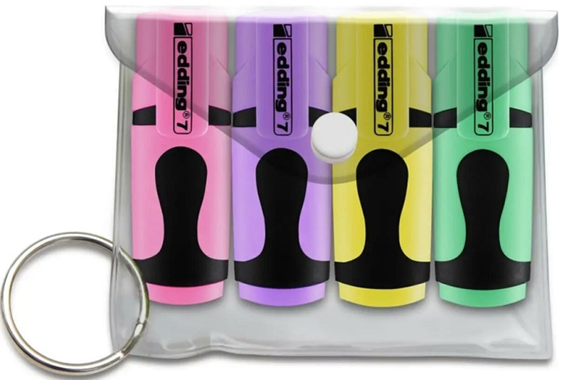 EDDING FOSFORLU KALEM MİNİ E-7 PASTEL 4 LÜ POŞET